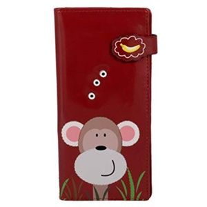 Shagwear Large Red Peeking Monkey Wallet